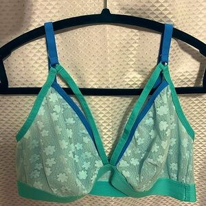 Blue and green floral Colsie bralette